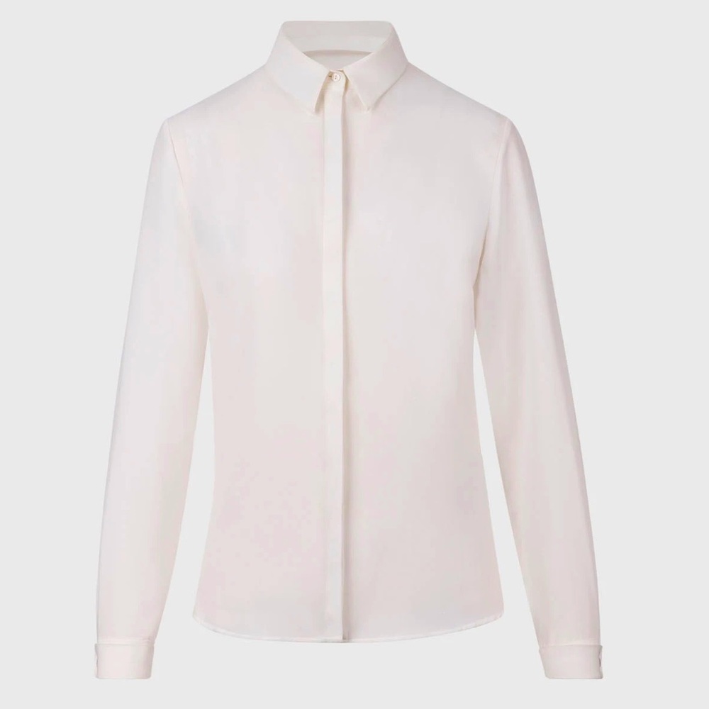 SOLD Anne Fontaine white Sangane Shirt, Sz 40/US 6-8, good pre-owned piece